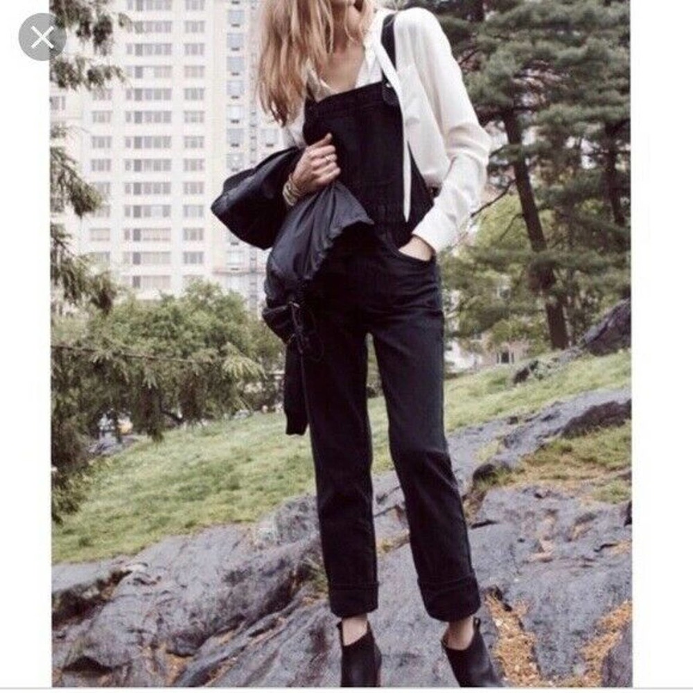 NWT MADEWELL Cali Demi-Boot Overalls Black Frost - Picture 2 of 12